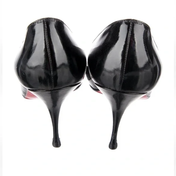Christian Louboutin Patent Leather Peep Toe Pumps - Picture 4 of 5